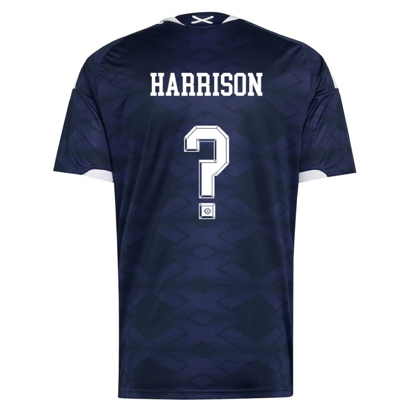 Danxen Mujer Camiseta Escocia Abi Harrison #0 Marino Blanco 1ª Equipación 26-28 La Camisa