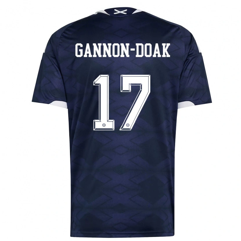 Danxen Mujer Camiseta Escocia Ben Gannon-Doak #17 Marino Blanco 1ª Equipación 26-28 La Camisa