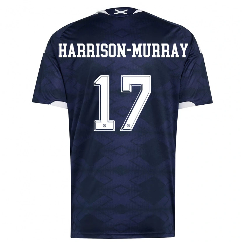 Danxen Mujer Camiseta Escocia Christie Harrison-Murray #17 Marino Blanco 1ª Equipación 26-28 La Camisa