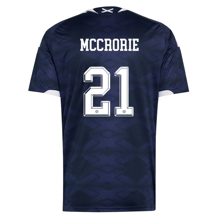 Danxen Mujer Camiseta Escocia Robby Mccrorie #21 Marino Blanco 1ª Equipación 26-28 La Camisa