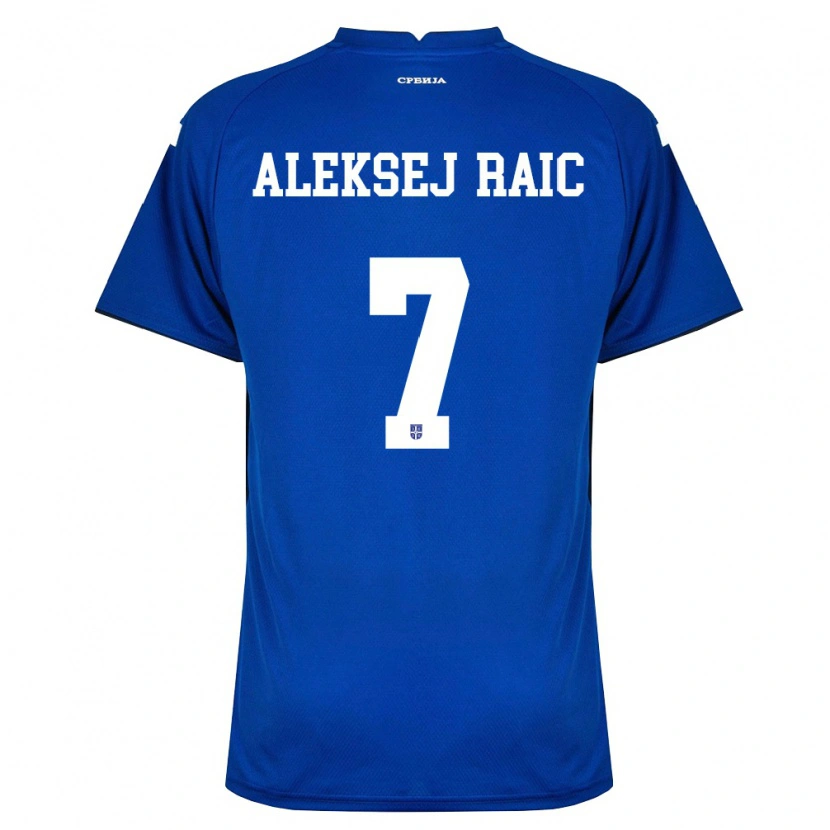 Danxen Mujer Camiseta Serbia Neven Aleksej Raic #7 Marino Rojo 1ª Equipación 26-28 La Camisa
