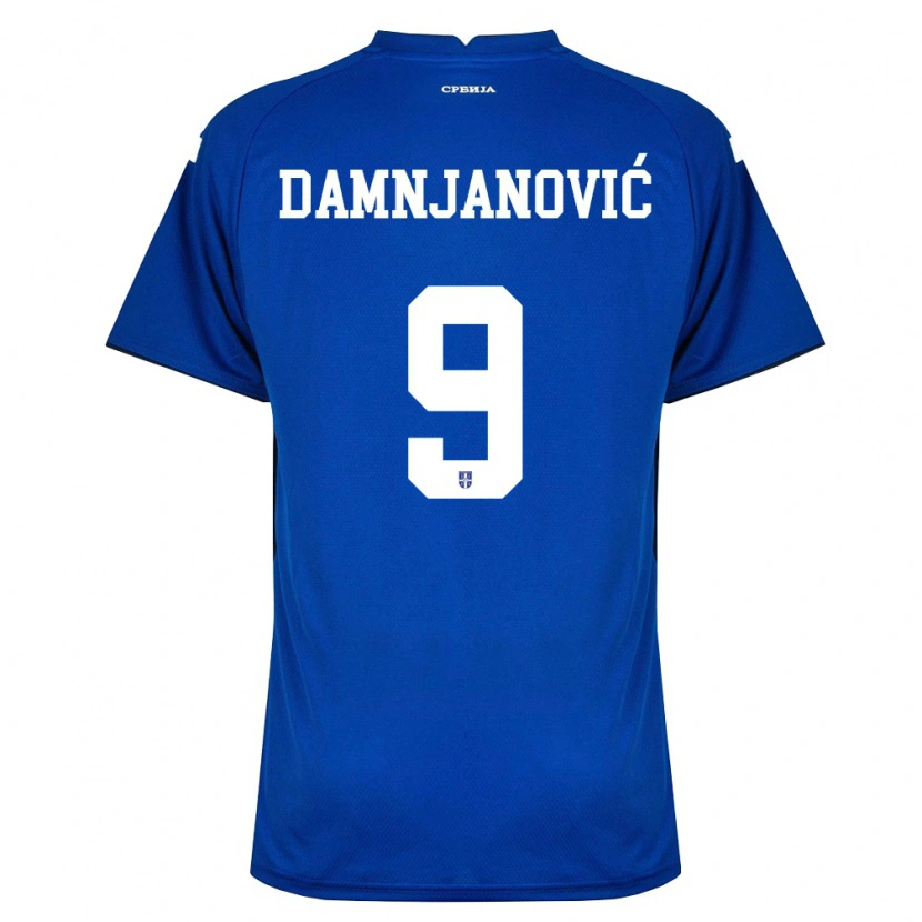 Danxen Mujer Camiseta Serbia Jovana Damnjanovic #9 Marino Rojo 1ª Equipación 26-28 La Camisa