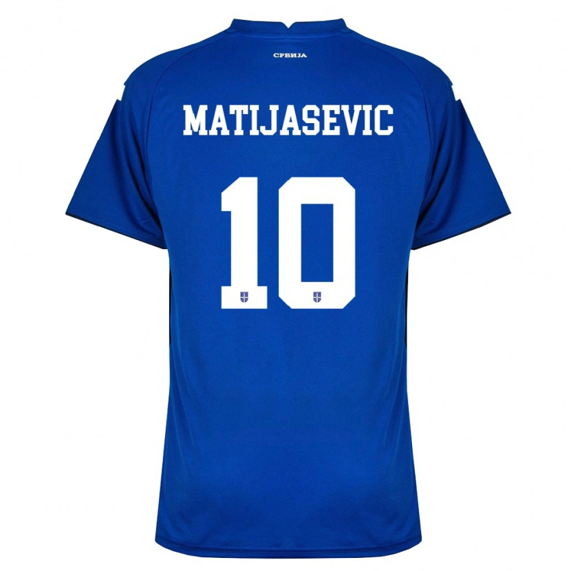 Danxen Mujer Camiseta Serbia Filip Matijasevic #10 Marino Rojo 1ª Equipación 26-28 La Camisa