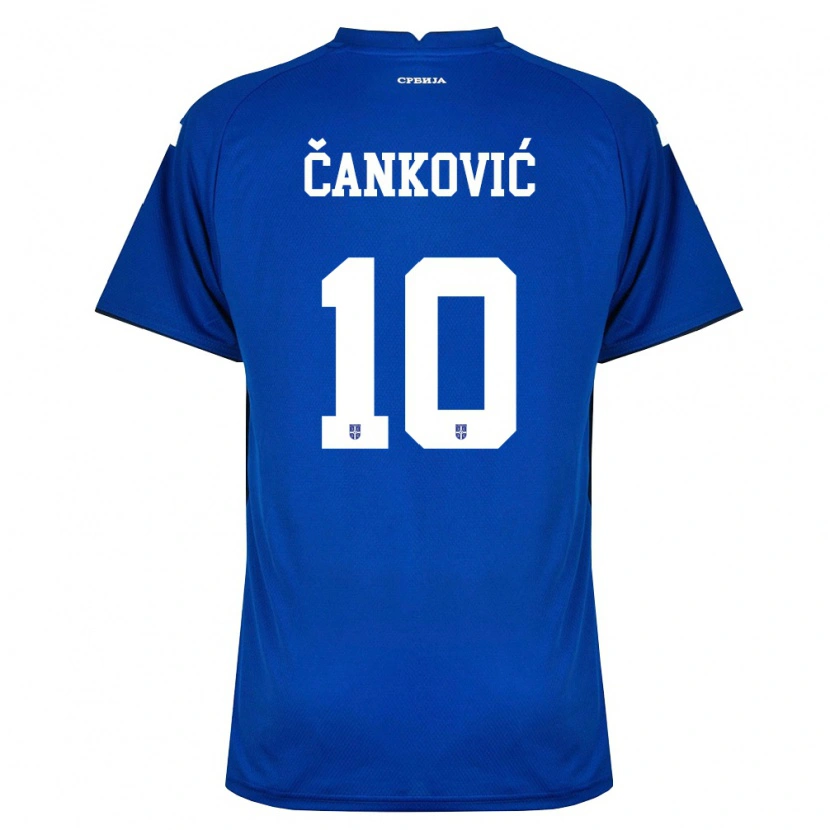 Danxen Mujer Camiseta Serbia Jelena Cankovic #10 Marino Rojo 1ª Equipación 26-28 La Camisa