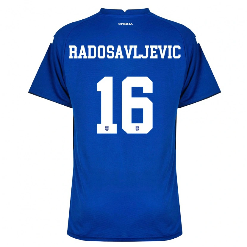 Danxen Mujer Camiseta Serbia Lazar Radosavljevic #16 Marino Rojo 1ª Equipación 26-28 La Camisa