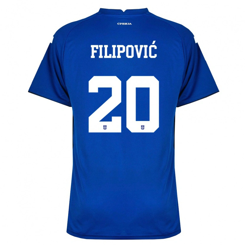 Danxen Mujer Camiseta Serbia Tijana Filipovic #20 Marino Rojo 1ª Equipación 26-28 La Camisa