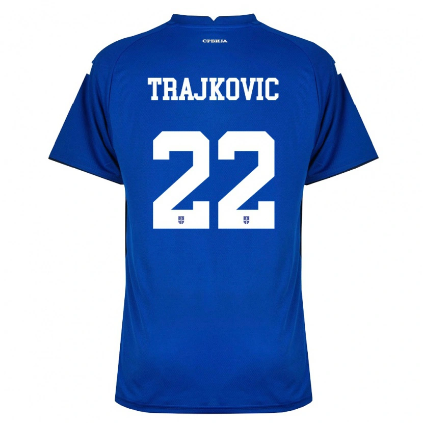 Danxen Mujer Camiseta Serbia Aleksa Trajkovic #22 Marino Rojo 1ª Equipación 26-28 La Camisa