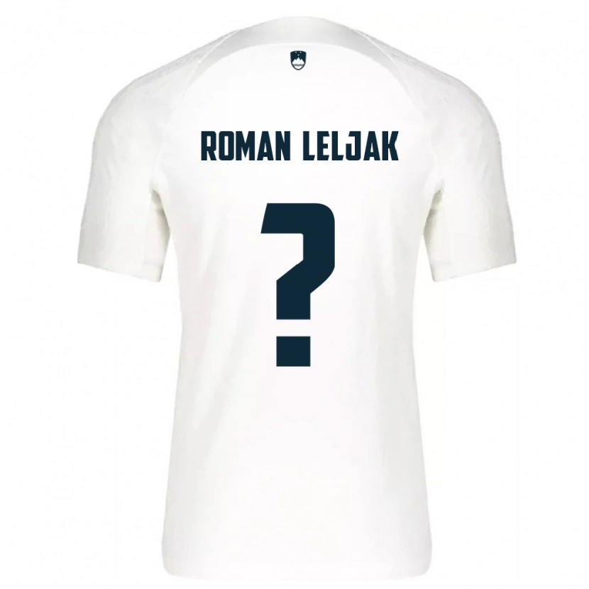 Danxen Mujer Camiseta Eslovenia Nejc Roman Leljak #0 Blanco Azul 1ª Equipación 26-28 La Camisa