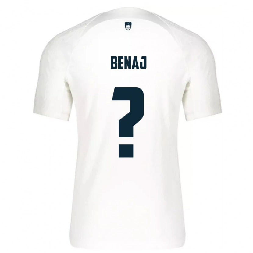 Danxen Mujer Camiseta Eslovenia Laurin Benaj #0 Blanco Azul 1ª Equipación 26-28 La Camisa