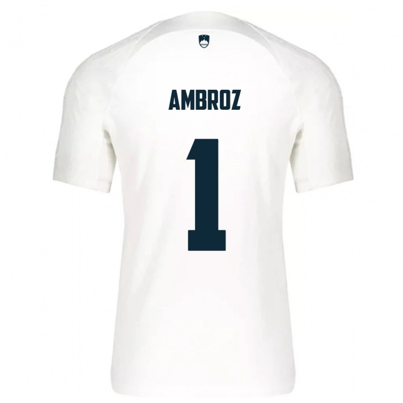 Danxen Mujer Camiseta Eslovenia Lan Ambroz #1 Blanco Azul 1ª Equipación 26-28 La Camisa