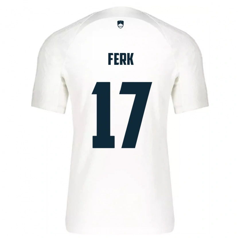 Danxen Mujer Camiseta Eslovenia Matic Ferk #17 Blanco Azul 1ª Equipación 26-28 La Camisa