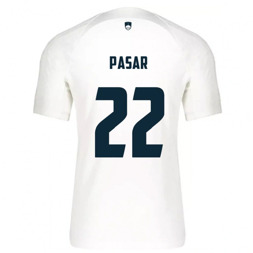 Danxen Mujer Camiseta Eslovenia Melania Pasar #22 Blanco Azul 1ª Equipación 26-28 La Camisa