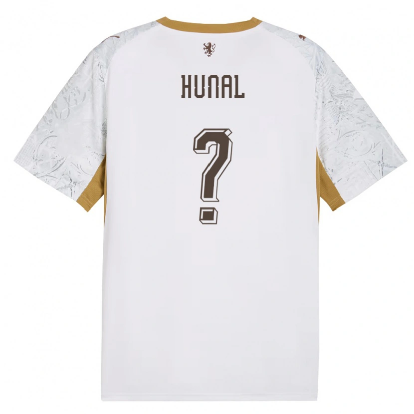 Danxen Mujer Camiseta Chequia Eric Hunal #0 Marfil Oro Gris 2ª Equipación 26-28 La Camisa