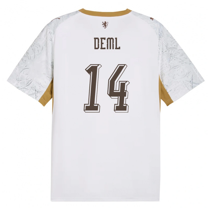 Danxen Mujer Camiseta Chequia Ondrej Deml #14 Marfil Oro Gris 2ª Equipación 26-28 La Camisa
