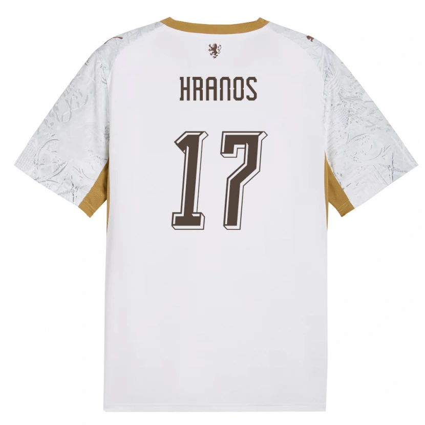 Danxen Mujer Camiseta Chequia Vojtech Hranos #17 Marfil Oro Gris 2ª Equipación 26-28 La Camisa