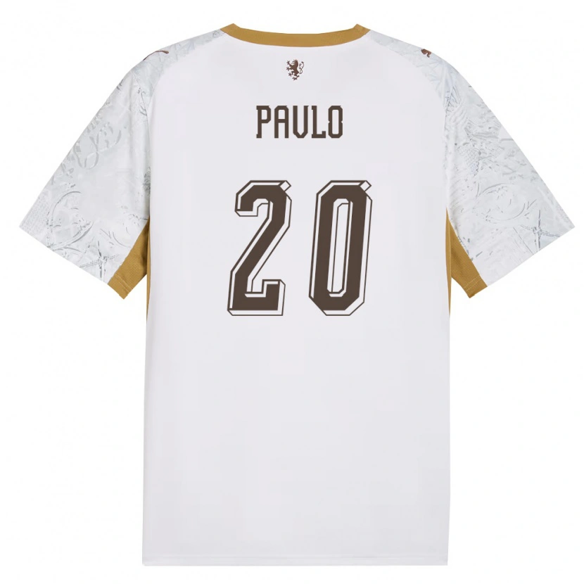 Danxen Mujer Camiseta Chequia Simon Pavlo #20 Marfil Oro Gris 2ª Equipación 26-28 La Camisa