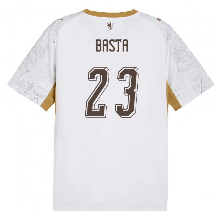 Danxen Mujer Camiseta Chequia Daniel Basta #23 Marfil Oro Gris 2ª Equipación 26-28 La Camisa