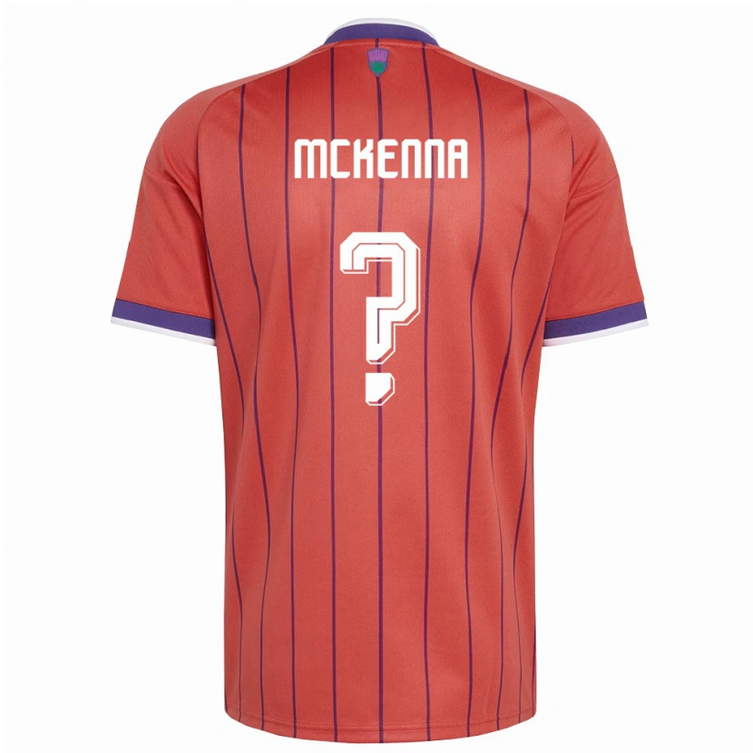 Danxen Mujer Camiseta Escocia Callan Mckenna #0 Naranja Púrpura 2ª Equipación 26-28 La Camisa