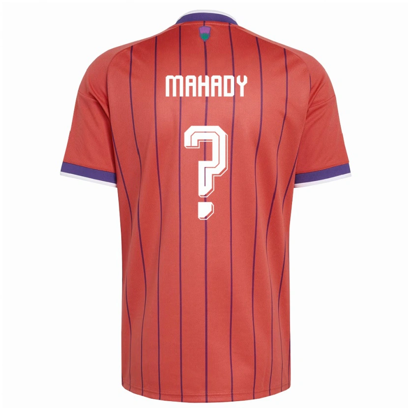 Danxen Mujer Camiseta Escocia Rory Mahady #0 Naranja Púrpura 2ª Equipación 26-28 La Camisa