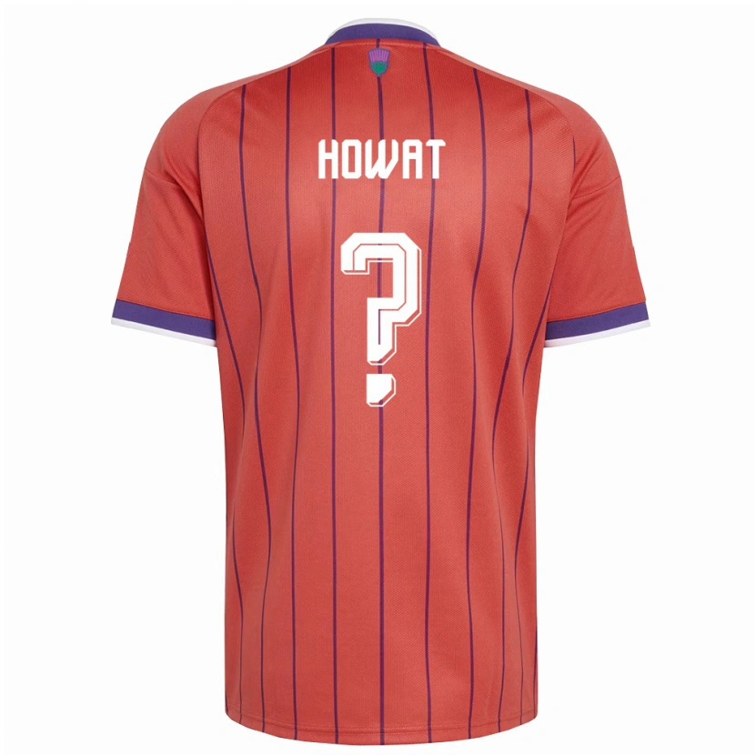 Danxen Mujer Camiseta Escocia Kirsty Howat #0 Naranja Púrpura 2ª Equipación 26-28 La Camisa