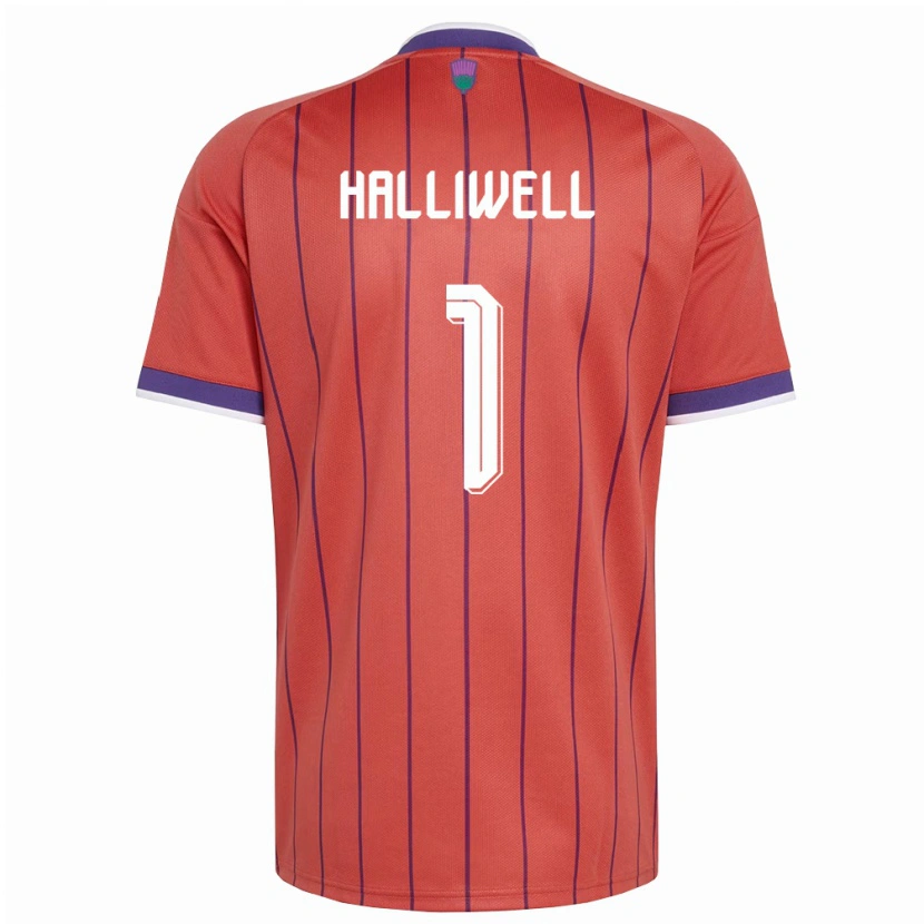 Danxen Mujer Camiseta Escocia Alfie Halliwell #1 Naranja Púrpura 2ª Equipación 26-28 La Camisa