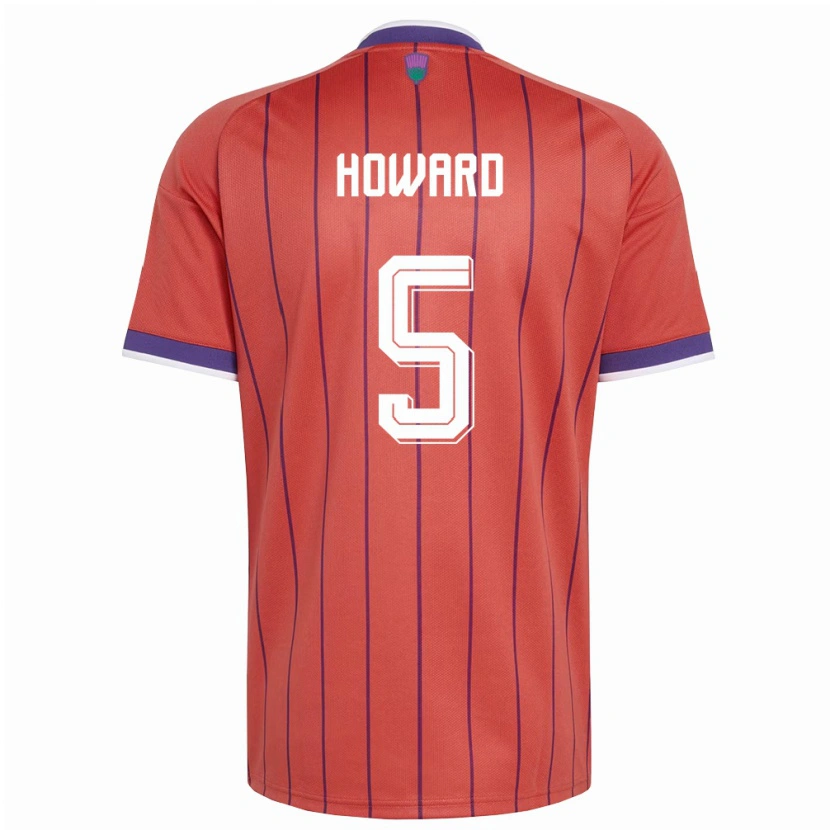 Danxen Mujer Camiseta Escocia Sophie Howard #5 Naranja Púrpura 2ª Equipación 26-28 La Camisa