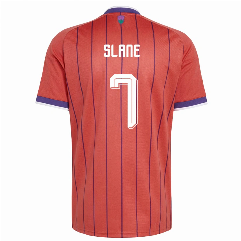 Danxen Mujer Camiseta Escocia Paul Slane #7 Naranja Púrpura 2ª Equipación 26-28 La Camisa