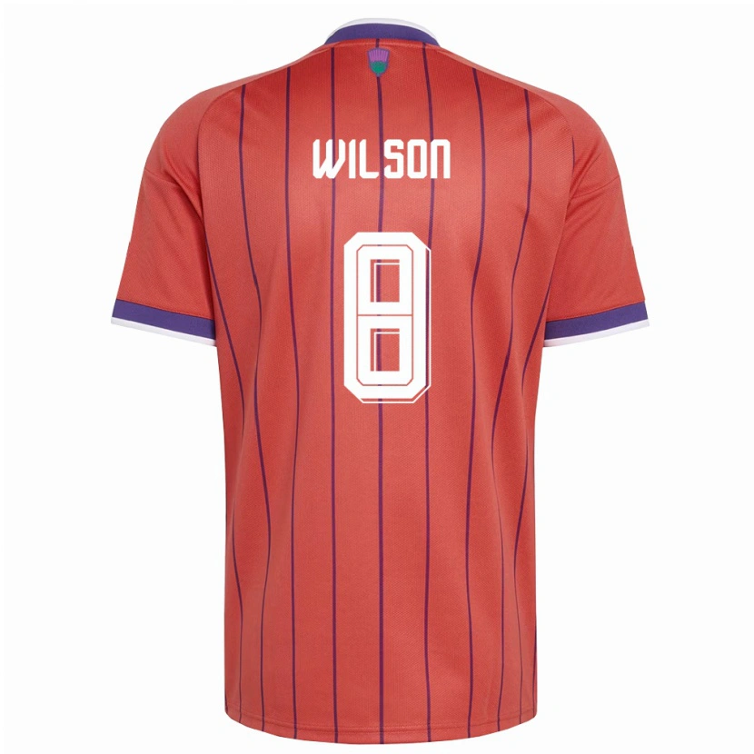 Danxen Mujer Camiseta Escocia Stanley Wilson #8 Naranja Púrpura 2ª Equipación 26-28 La Camisa