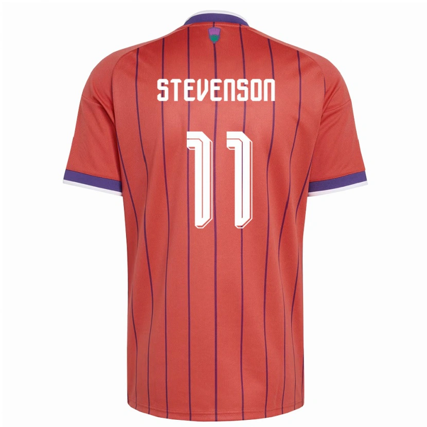 Danxen Mujer Camiseta Escocia Gus Stevenson #11 Naranja Púrpura 2ª Equipación 26-28 La Camisa
