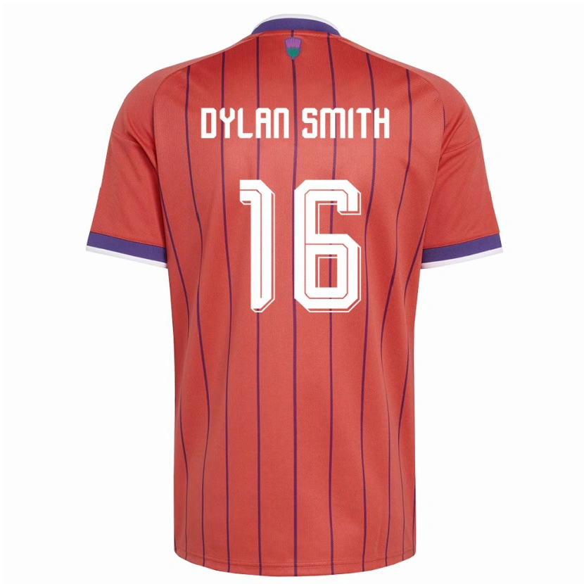 Danxen Mujer Camiseta Escocia Dylan Smith #16 Naranja Púrpura 2ª Equipación 26-28 La Camisa