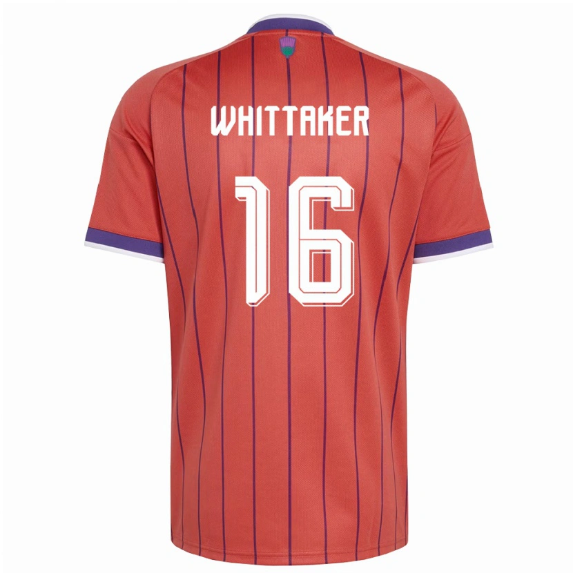 Danxen Mujer Camiseta Escocia Rory Whittaker #16 Naranja Púrpura 2ª Equipación 26-28 La Camisa