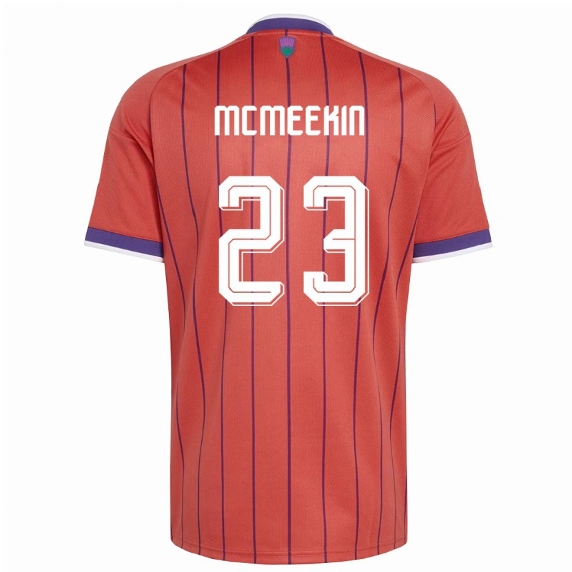 Danxen Mujer Camiseta Escocia Keir Mcmeekin #23 Naranja Púrpura 2ª Equipación 26-28 La Camisa