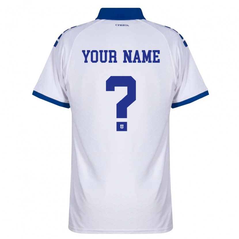 Danxen Mujer Camiseta Serbia Su Nombre #0 Marino Blanco Rojo 2ª Equipación 26-28 La Camisa