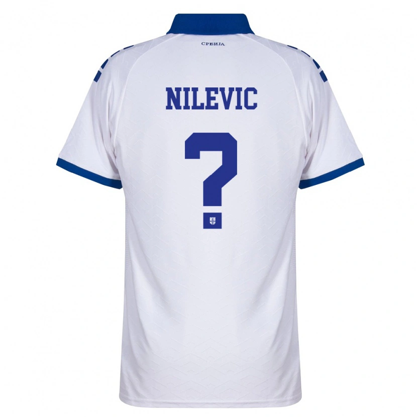 Danxen Mujer Camiseta Serbia Matija Nilevic #0 Marino Blanco Rojo 2ª Equipación 26-28 La Camisa