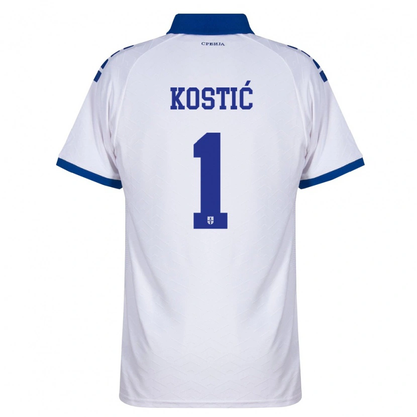 Danxen Mujer Camiseta Serbia Milica Kostic #1 Marino Blanco Rojo 2ª Equipación 26-28 La Camisa