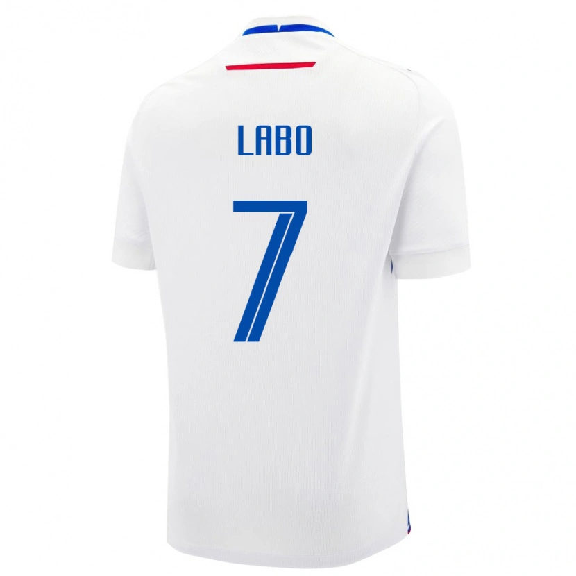 Danxen Mujer Camiseta Eslovaquia Adam Labo #7 Blanco Azul 2ª Equipación 26-28 La Camisa