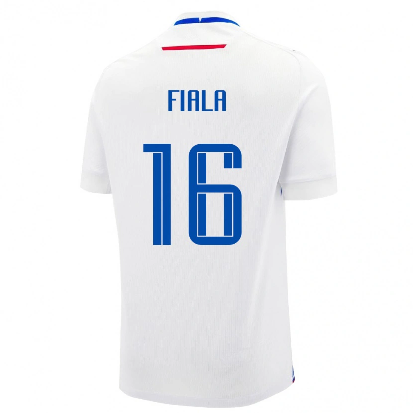 Danxen Mujer Camiseta Eslovaquia Adrian Fiala #16 Blanco Azul 2ª Equipación 26-28 La Camisa