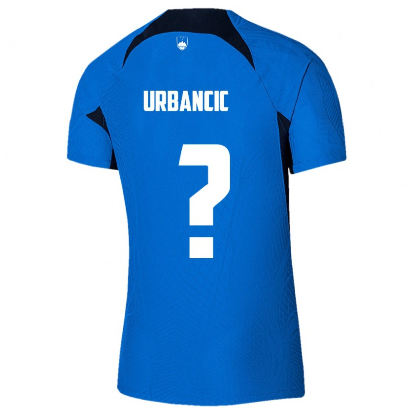 Danxen Mujer Camiseta Eslovenia Jost Urbancic #0 Azul Blanco 2ª Equipación 26-28 La Camisa
