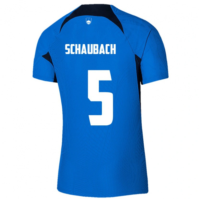 Danxen Mujer Camiseta Eslovenia Rok Schaubach #5 Azul Blanco 2ª Equipación 26-28 La Camisa
