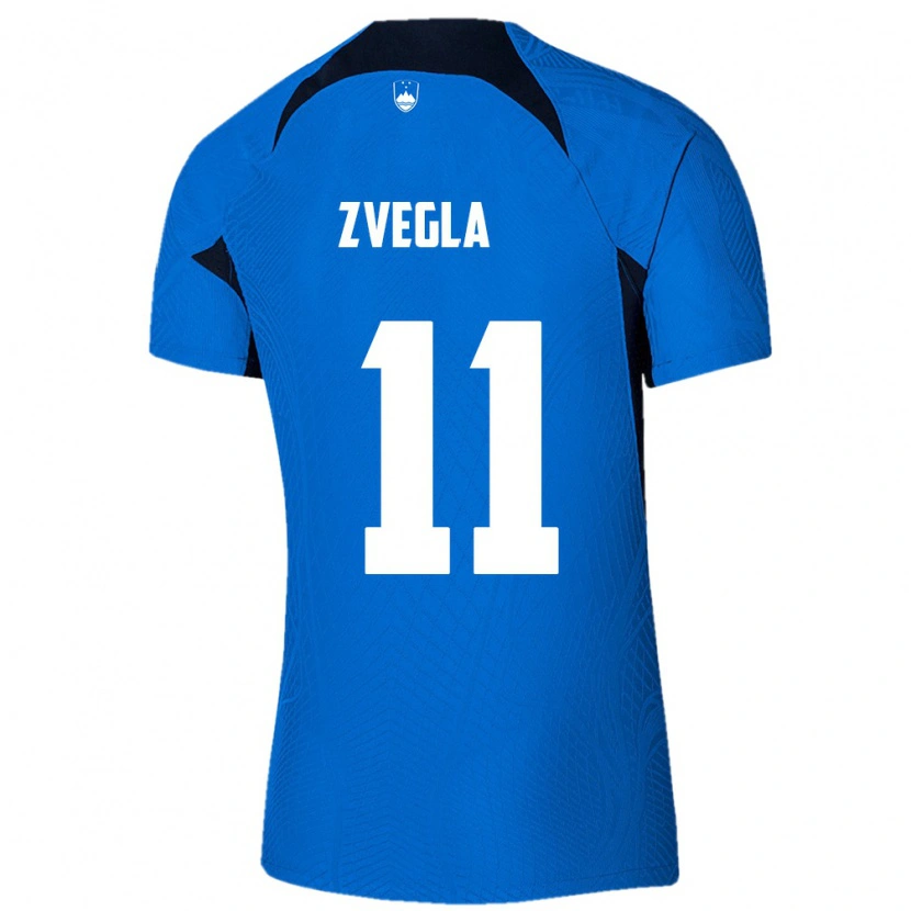 Danxen Mujer Camiseta Eslovenia Noel Zvegla #11 Azul Blanco 2ª Equipación 26-28 La Camisa