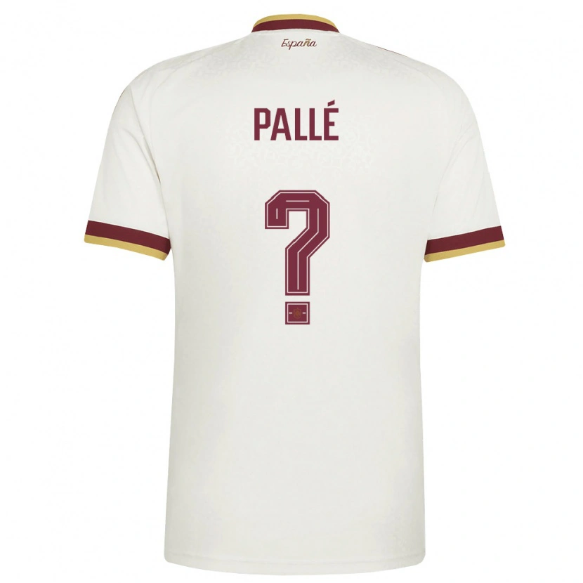 Danxen Mujer Camiseta España Joel Pallé #0 Marfil Borgoña 2ª Equipación 26-28 La Camisa