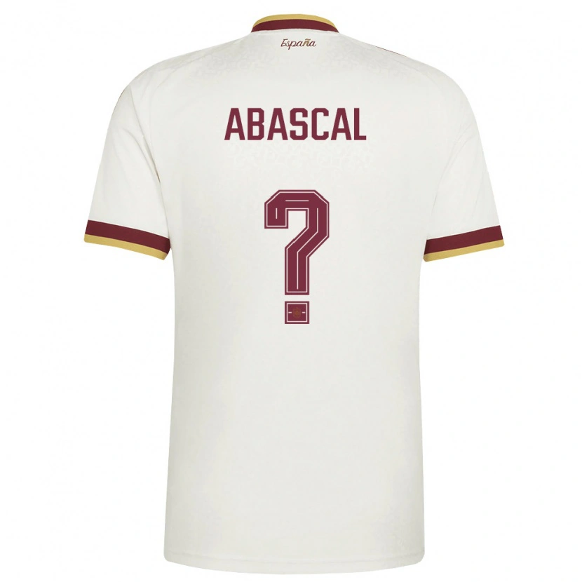 Danxen Mujer Camiseta España Gorka Abascal #0 Marfil Borgoña 2ª Equipación 26-28 La Camisa
