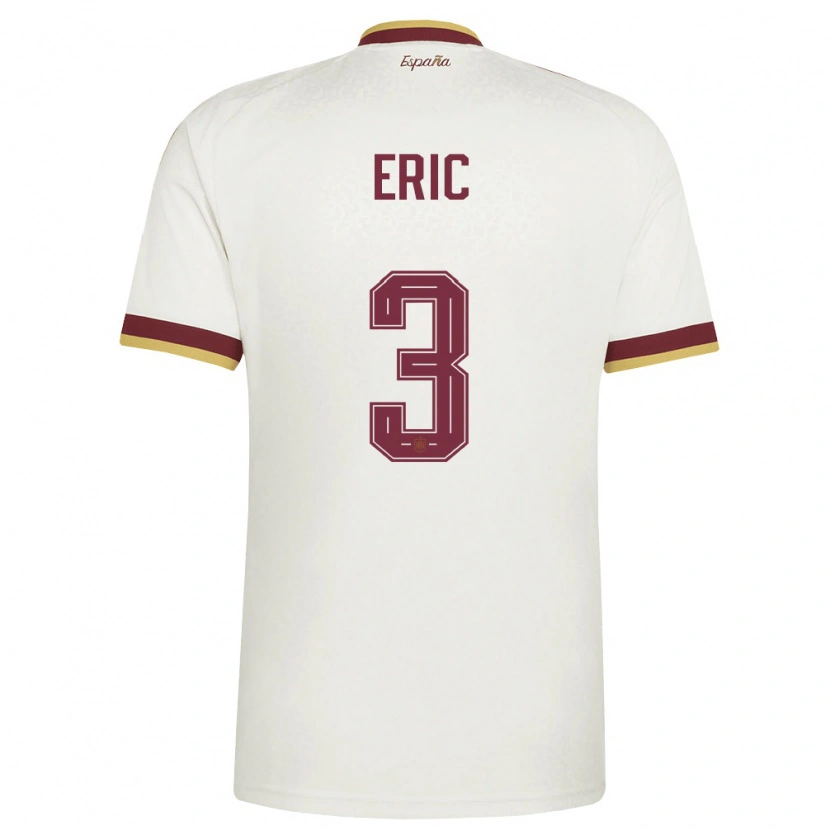 Danxen Mujer Camiseta España Eric Garcia #3 Marfil Borgoña 2ª Equipación 26-28 La Camisa