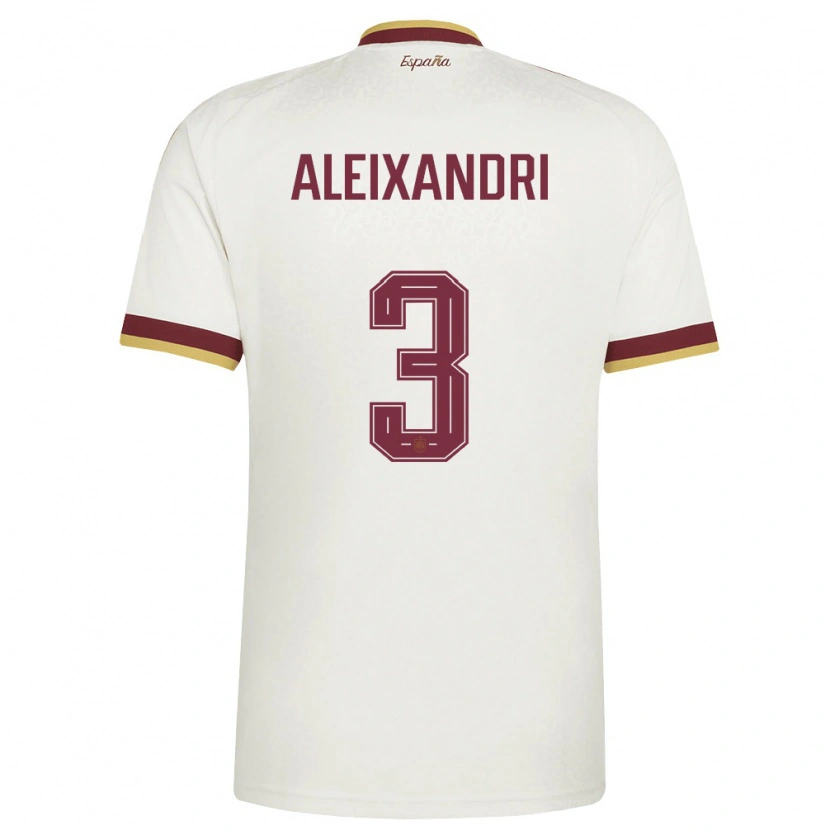 Danxen Mujer Camiseta España Laia Aleixandri #3 Marfil Borgoña 2ª Equipación 26-28 La Camisa