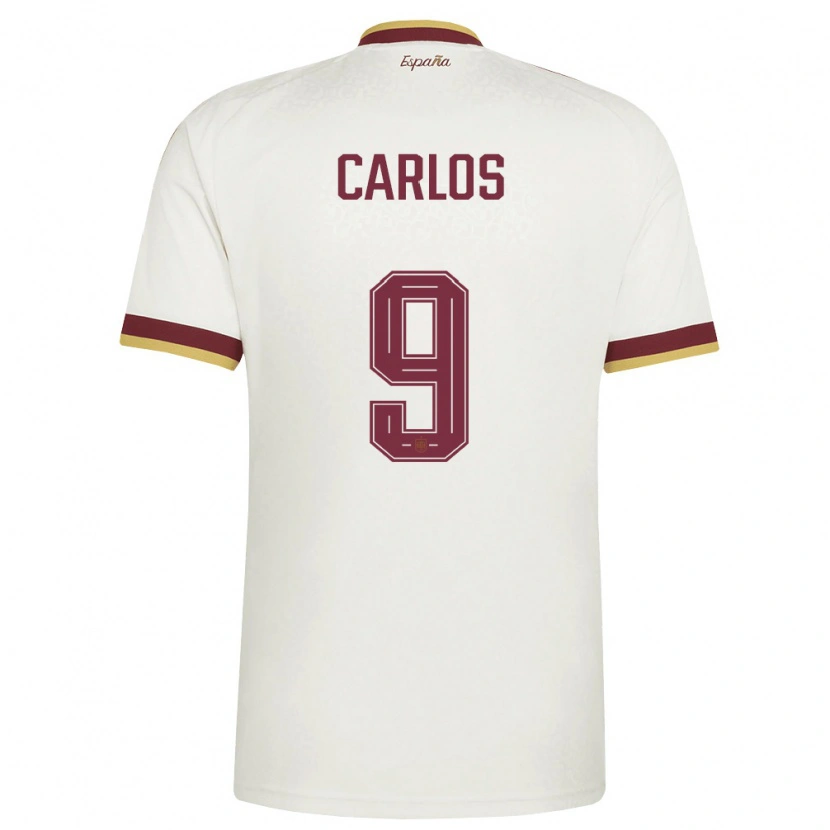 Danxen Mujer Camiseta España Carlos Sánchez #9 Marfil Borgoña 2ª Equipación 26-28 La Camisa