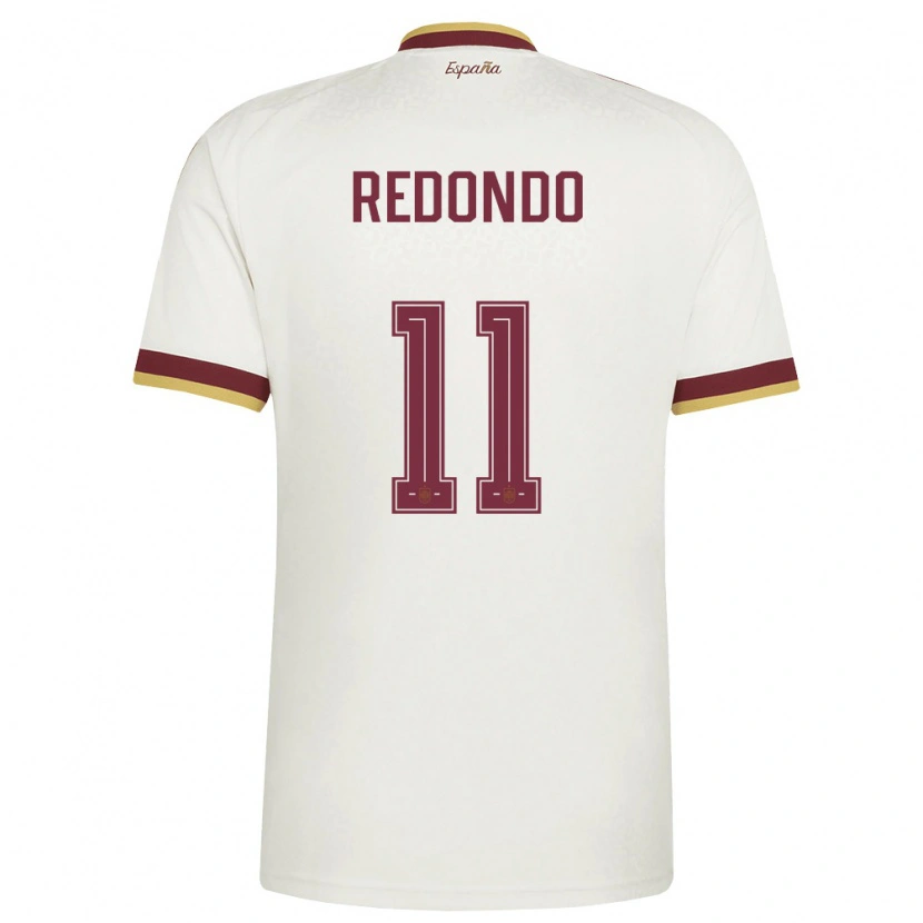Danxen Mujer Camiseta España Alba Redondo #11 Marfil Borgoña 2ª Equipación 26-28 La Camisa