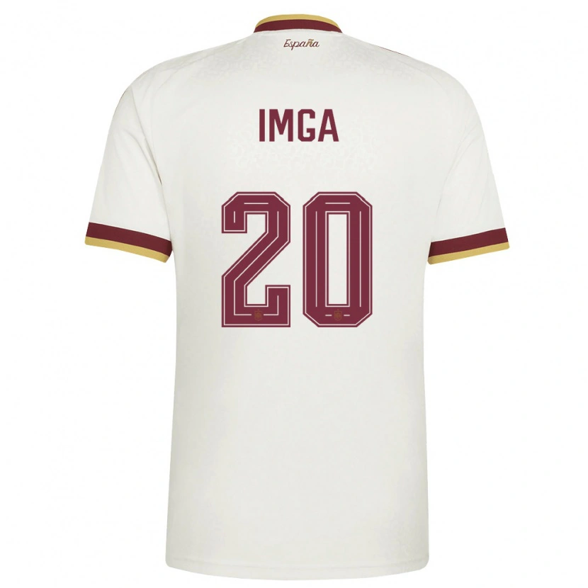 Danxen Mujer Camiseta España Christian Imga #20 Marfil Borgoña 2ª Equipación 26-28 La Camisa