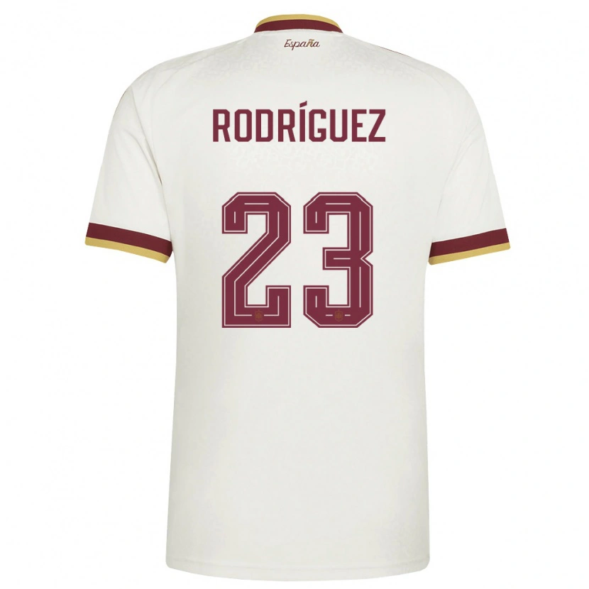 Danxen Mujer Camiseta España Misa Rodriguez #23 Marfil Borgoña 2ª Equipación 26-28 La Camisa