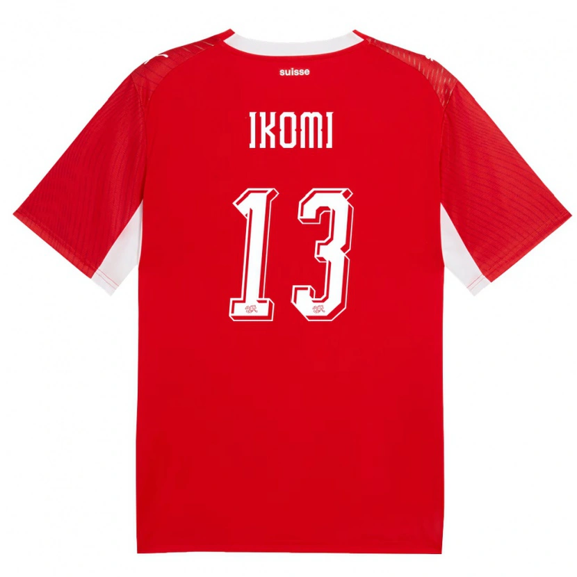 Danxen Niño Camiseta Suiza Aaron Ikomi #13 Rojo Blanco 1ª Equipación 26-28 La Camisa