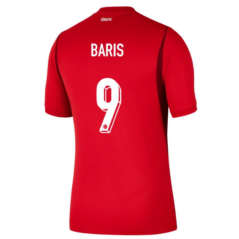 Danxen Niño Camiseta Turquía Barış Alper Yılmaz #9 Rojo Borgoña 1ª Equipación 26-28 La Camisa